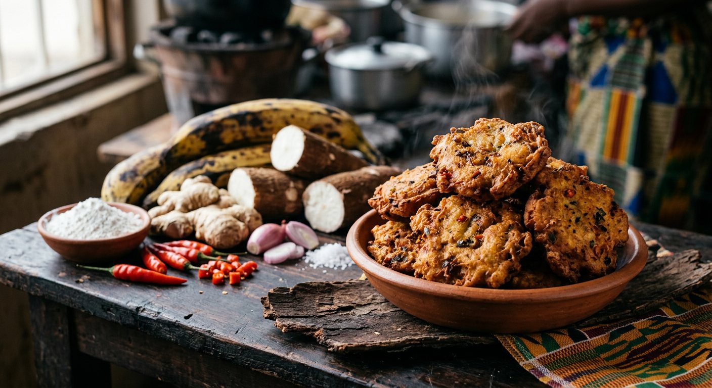 Akpiti (Ripe Plantain and Cassava Morning Fritters) — Equatorial Guinea