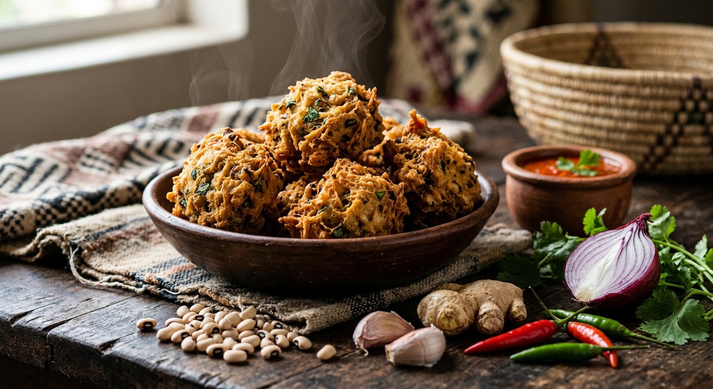 Badjias (Spiced Black-Eyed Pea Fritters) — Mozambique
