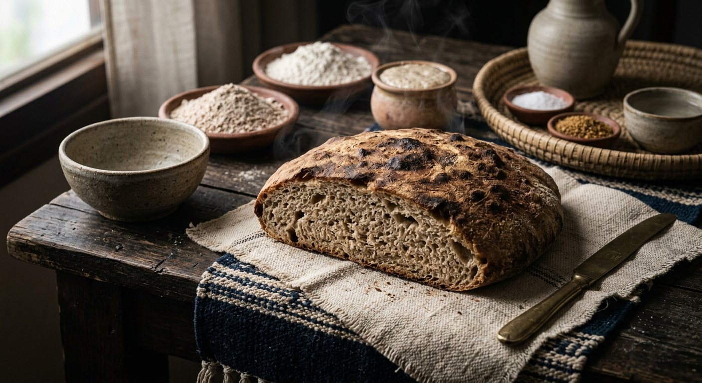 Aish Shamsi (Sun-Risen Sourdough Bread) — Egypt
